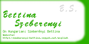 bettina szeberenyi business card